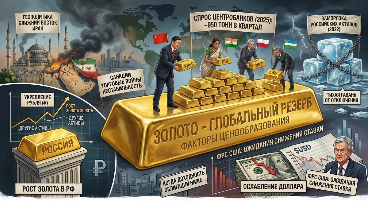 Золото — глобальный резерв: факторы ценообразования